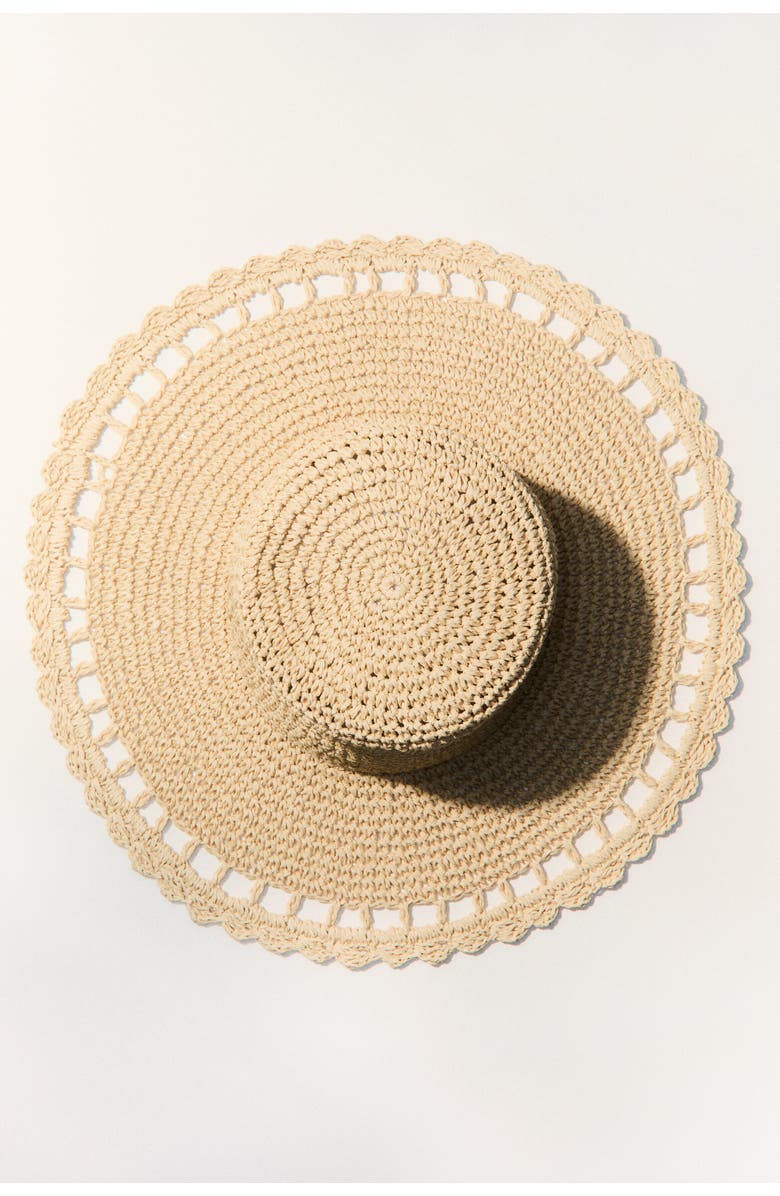 H&M Straw Hat, Alternate, color, Light Beige
