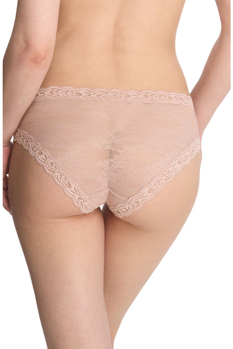 Feathers Hipster Briefs, Alternate, color, ROSE BEIGE LACE