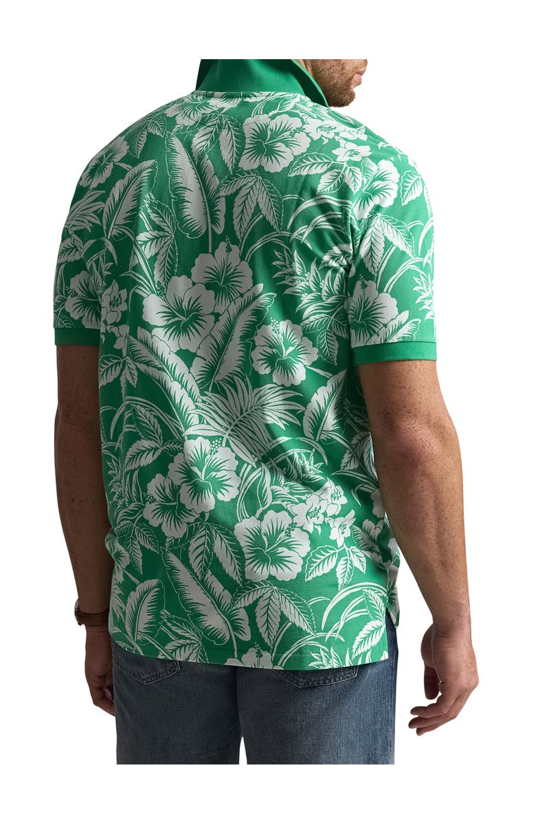 Polo Ralph Lauren Big & Tall Sweetheart Floral Mesh Polo Shirt, Alternate, color, Biscay Green