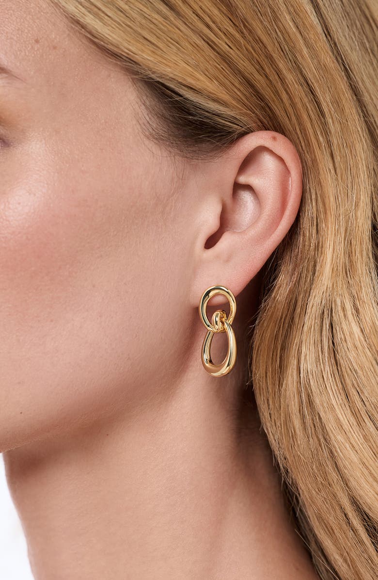 Ana Luisa Violet Drop Earrings, Alternate, color, Gold