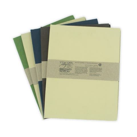 Double Photo Frames Handmade Upcycled Tree-Free Paper - Set of 5