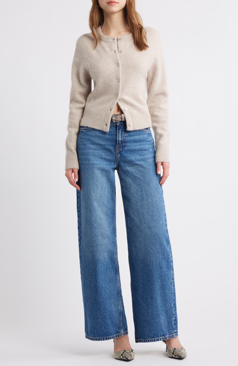 & Other Stories Alpaca & Wool Blend Cardigan, Alternate, color, Mole Dusty Light