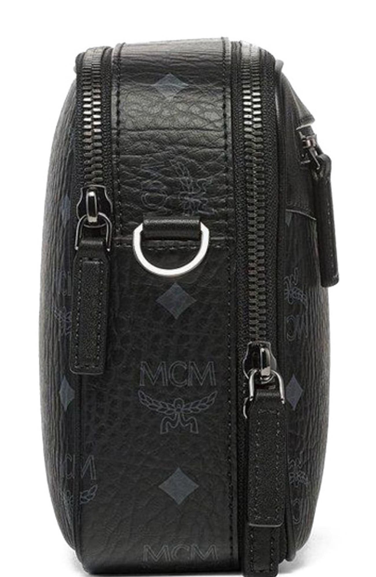 Diamond Camera Bag in Visetos, Alternate, color, Black