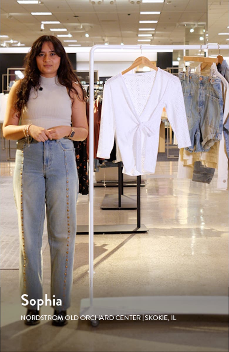 Eyelet Wrap Top, sales video thumbnail