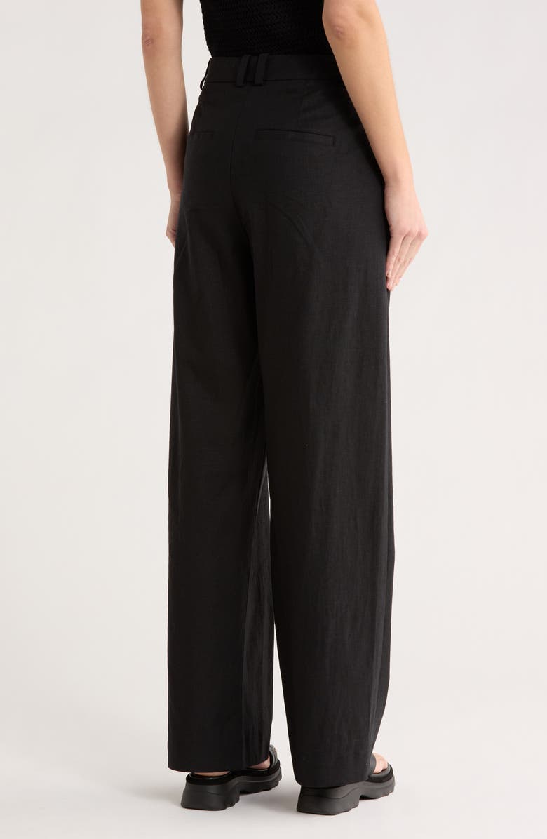 Vince High Waist Tailored Wide Leg Pants, Alternate, color, Soft Black