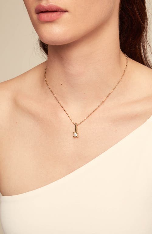 Unode50 18k Gold-plated Necklace With White Central Cubic Zirconia In Gold