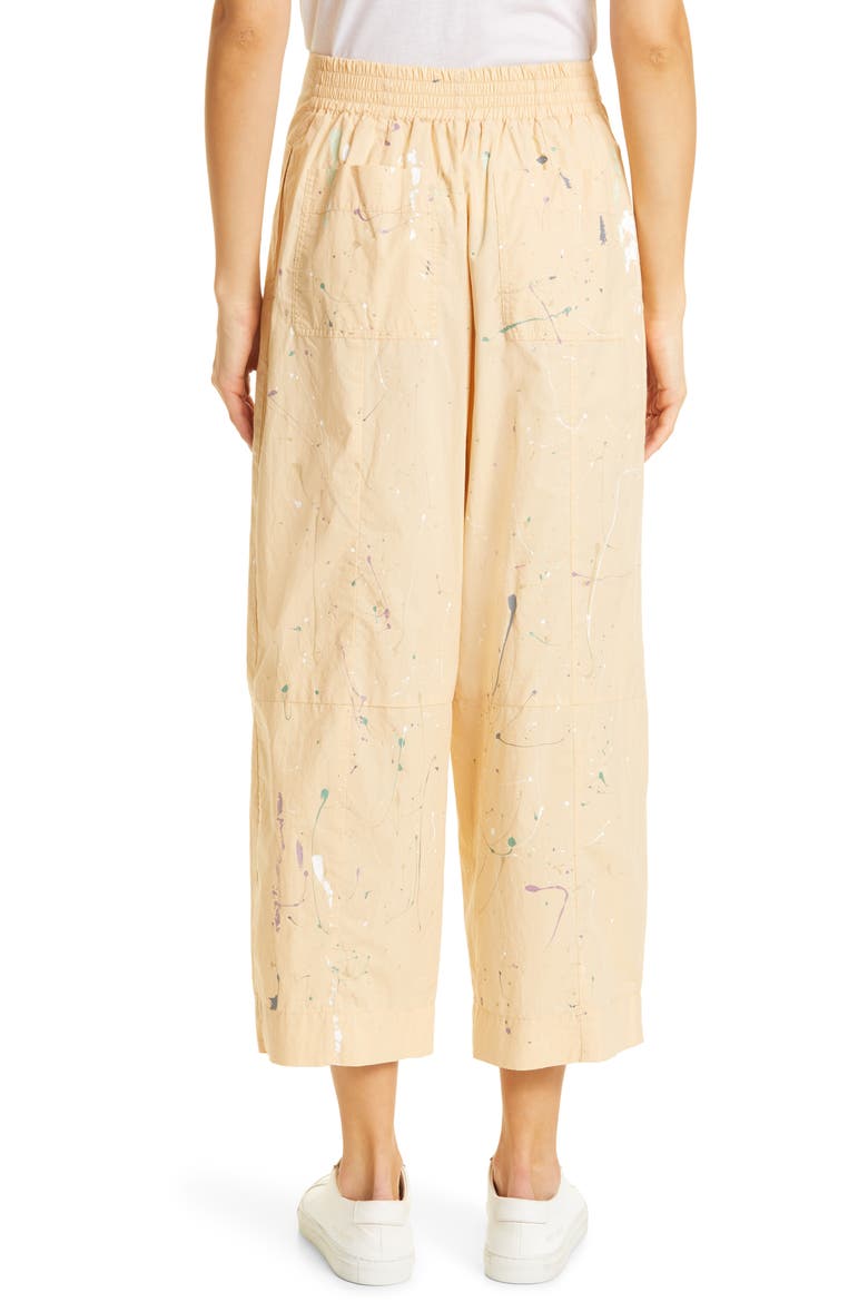 Cotton Poplin Wide Leg Crop Pants, Alternate, color, BUTTER COMBO