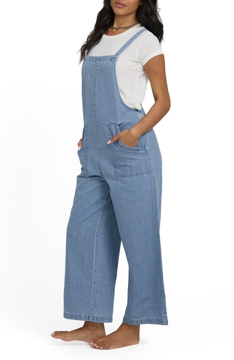 Billabong Pacific Time Denim Overalls, Alternate, color, Superblast