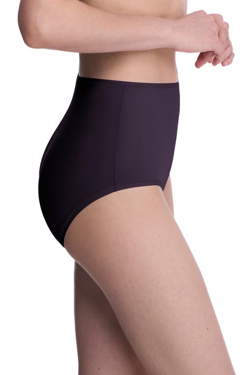 Natori Bliss Bare Cotton High Waist Briefs In Purple