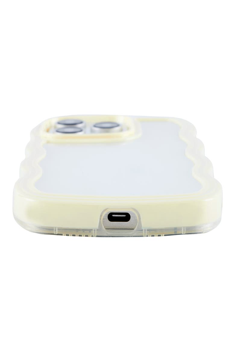 Yellow Wavy Bumper iPhone 14 Pro Case, Alternate, color, YELLOW