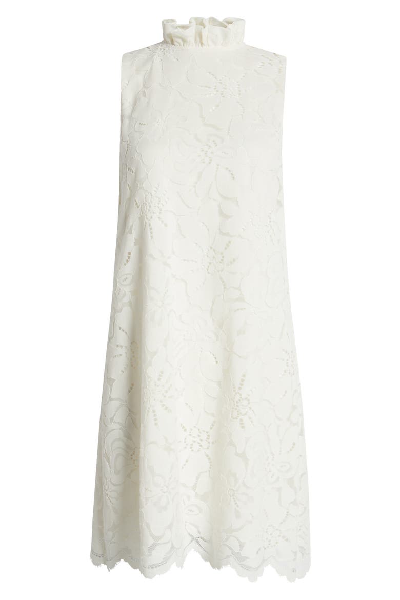 Floral Lace Shift Dress, Alternate, color, ANNE WHITE