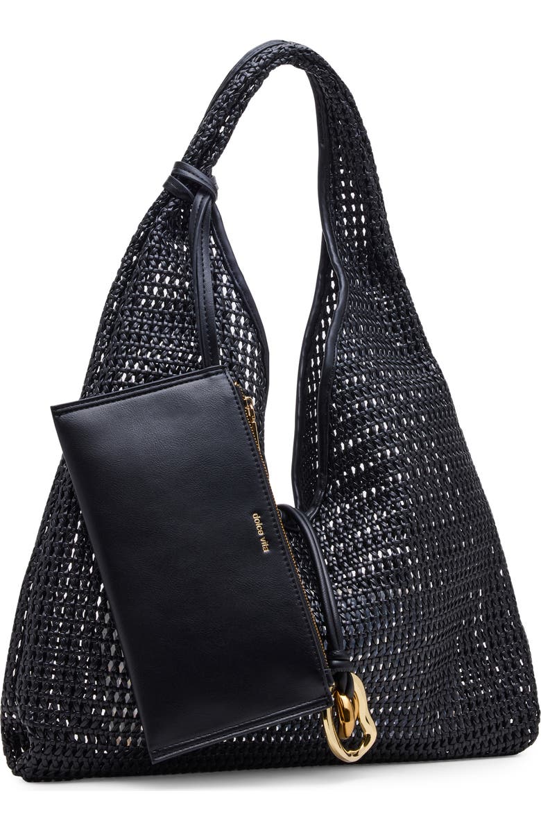 Dolce Vita Missie Woven Hobo Bag, Alternate, color, Black