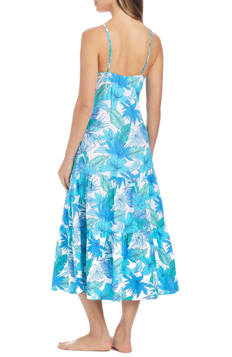 BLEU by Rod Beattie Print Cover-Up Midi Dress, Alternate, color, Cool