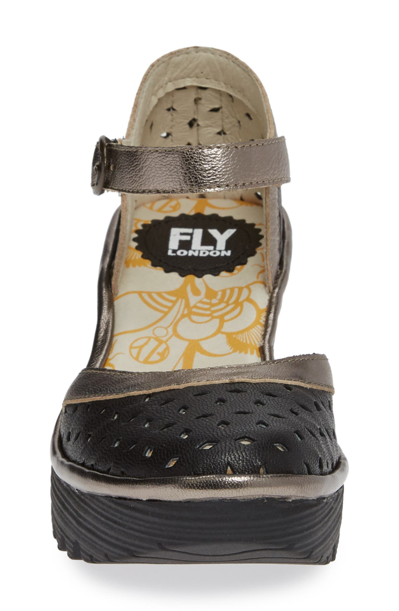 Yven Wedge, Alternate, color, BLACK/ BRONZE LEATHER