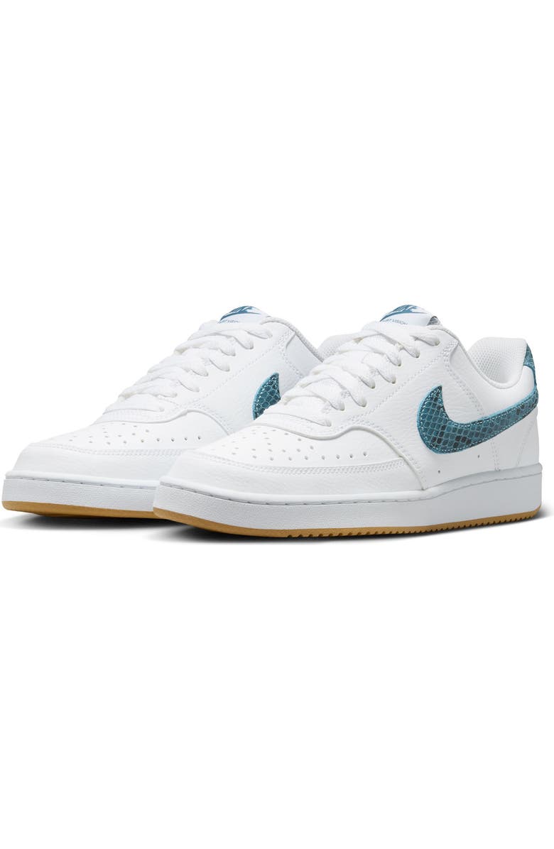 Nike Court Vision Low Profile Sneakers, Main, color, White/ Blue/ Brown