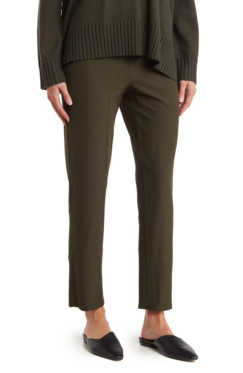 Eileen Fisher High Waist Slim Fit Pants, Main, color,