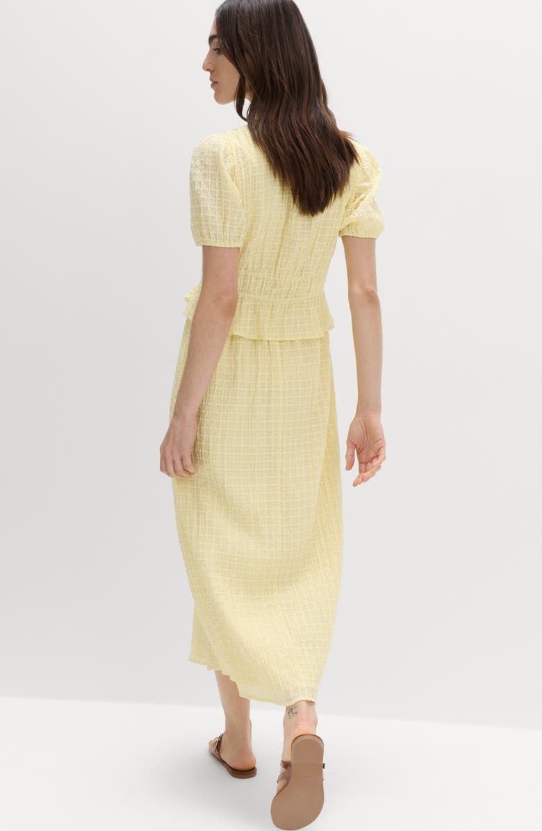 M&S Textured Tie Waist Dress, Alternate, color, Yellow
