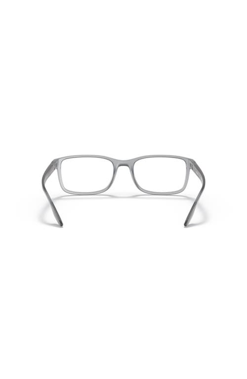 Prada Linea Rossa 55mm Rectangle Optical Glasses In Gray