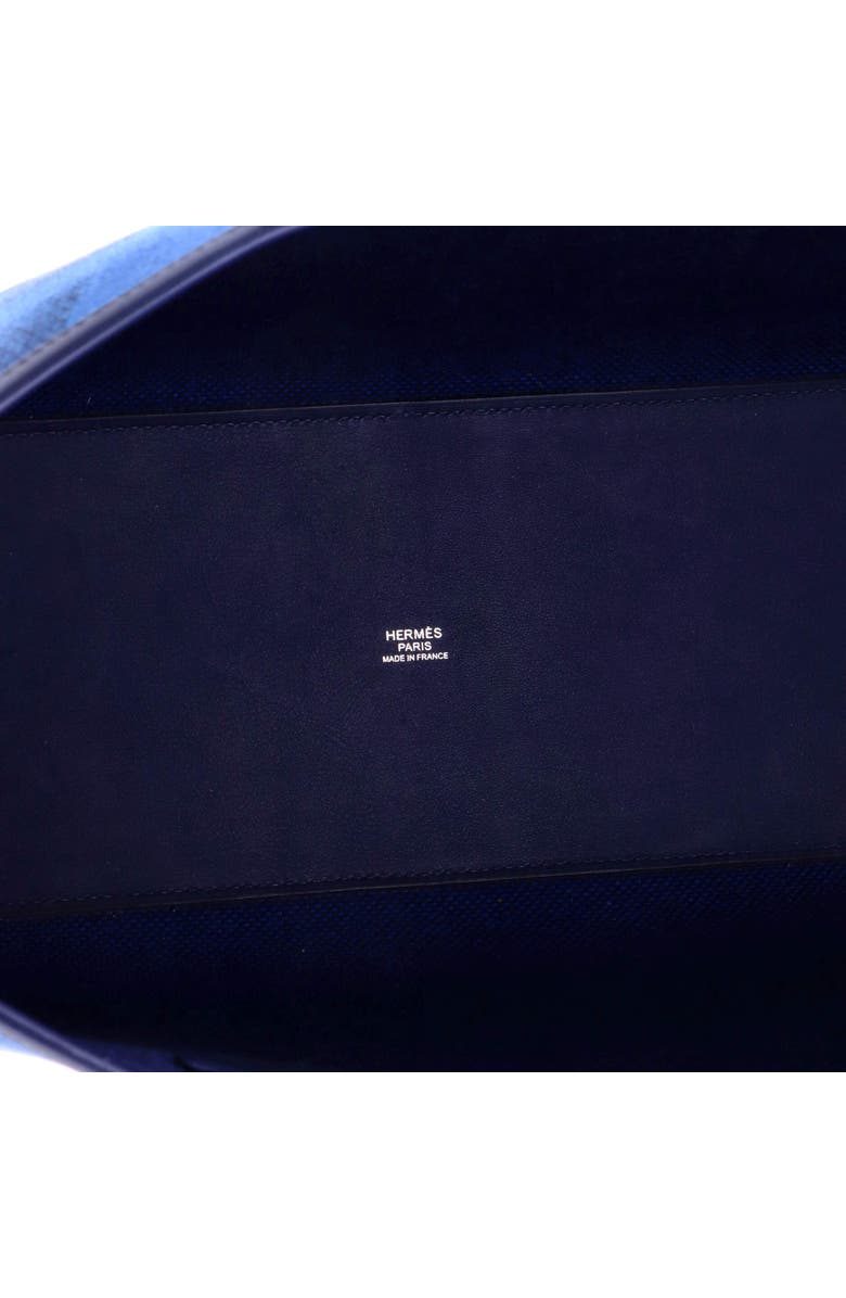 Pre-Owned Hermes Cabas H en Biais Tote Canvas with Leather 40, Alternate, color, Bleu Saphir