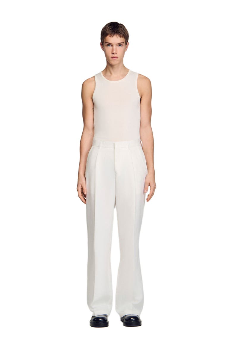 Linen Suit Trousers, Alternate, color, White