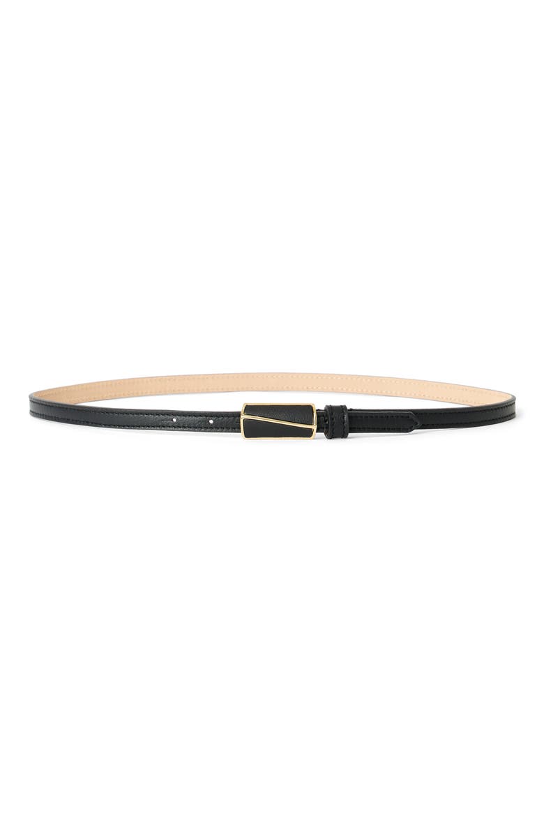 Elodie Leather Belt, Main, color, BLACK GOLD