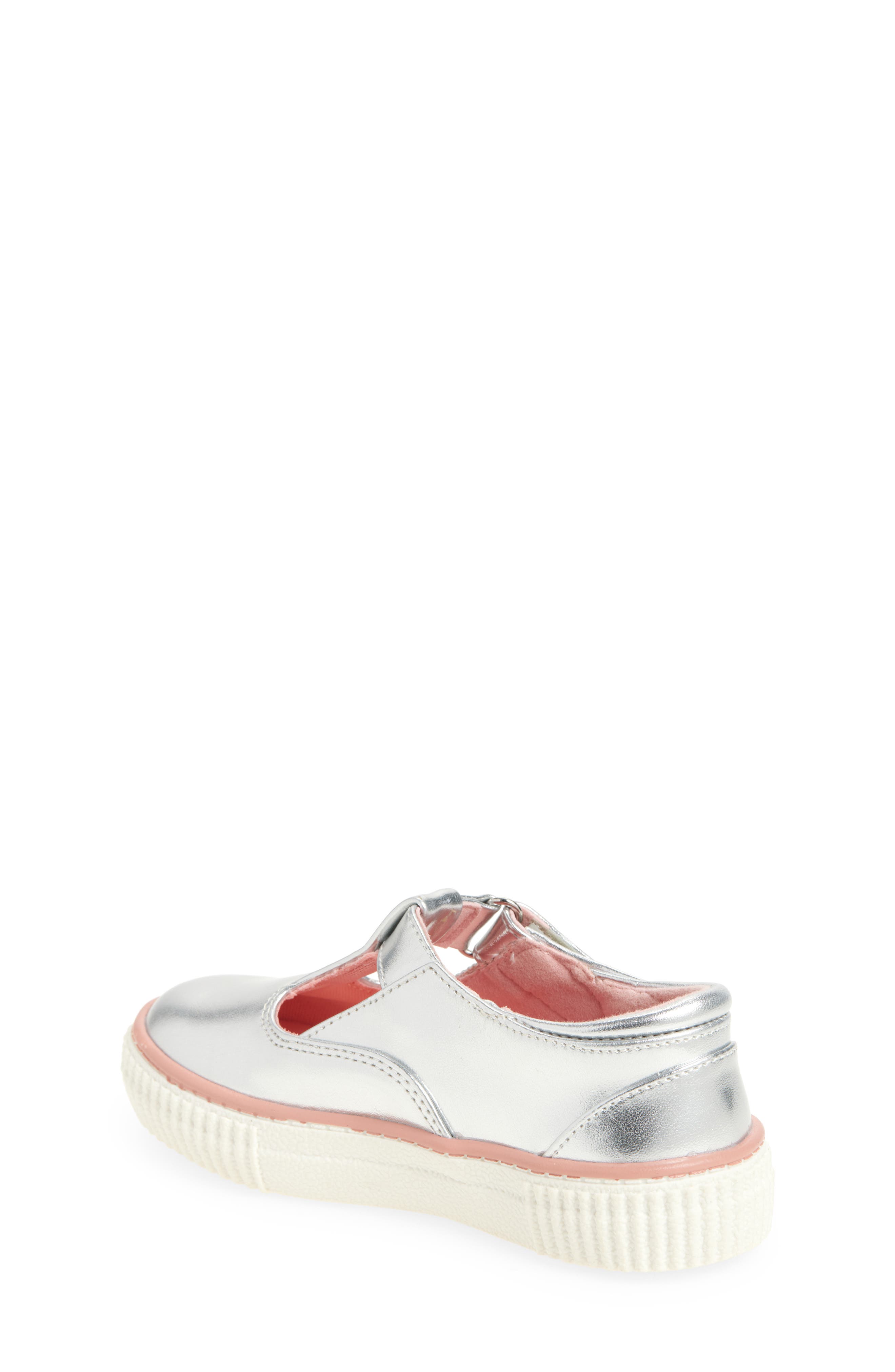 Tucker + Tate Tabitha T-Strap Mary Jane Flat, Alternate, color, Silver Metallic