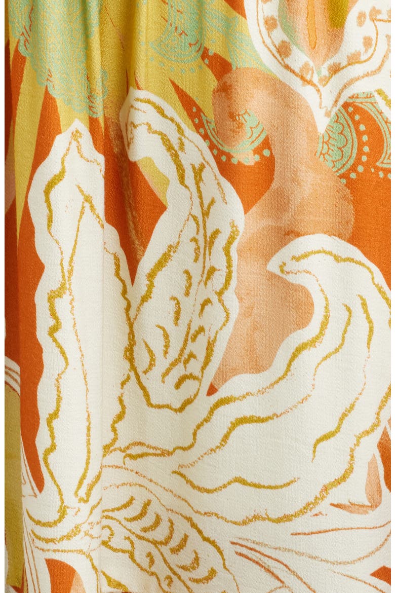 Floral Print Sleeveless Maxi Dress, Alternate, color, BRICK