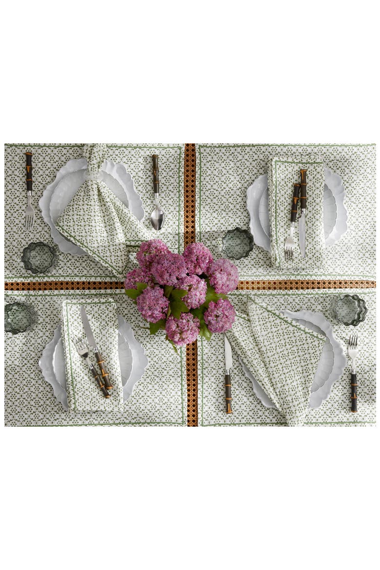 Laksha Set of 4 Linen Placemats, Alternate, color, CLOVER