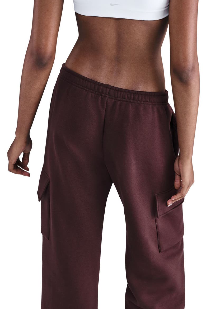 Sportswear Phoenix Fleece Wide Leg Cargo Sweatpants, Alternate, color, BURGUNDY/ SAIL