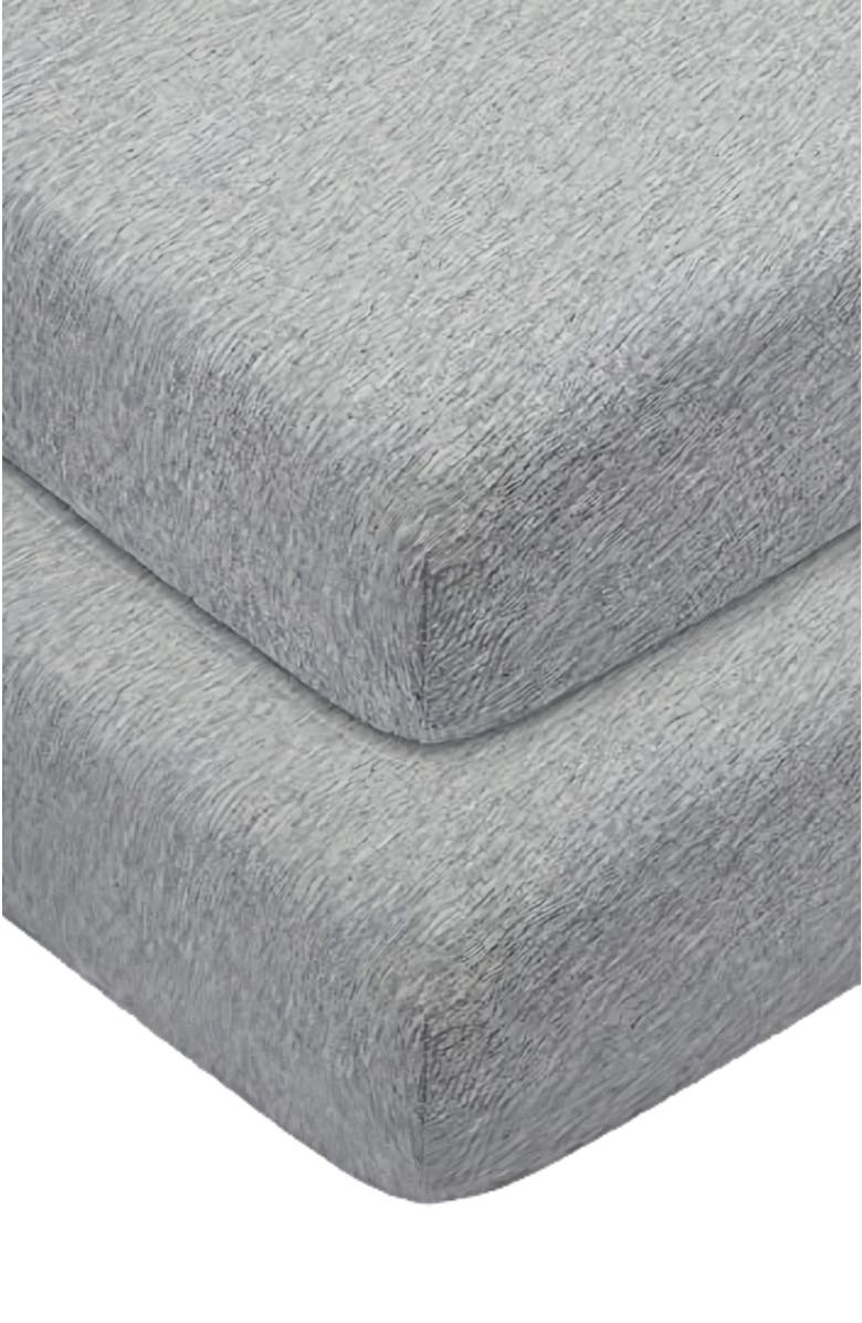 Comfy Cubs Crib Sheets, Main, color, Grey- Pack Of 2