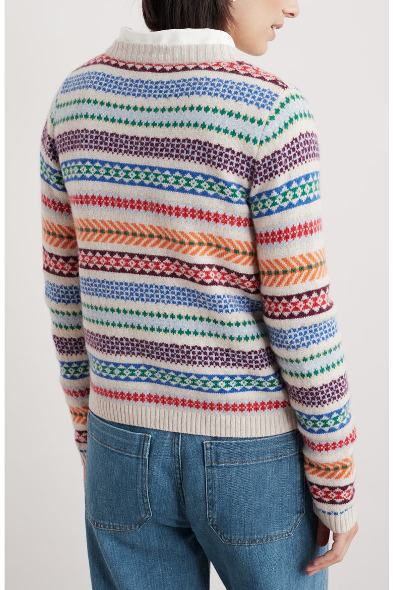 Percella Cove Fair Isle Merino Wool Blend Cardigan, Alternate, color, KNIT ABSTRACTION MULTI