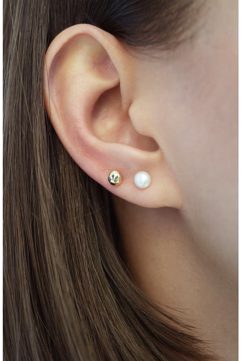 Mismatched Stud Earrings, Alternate, color, GOLD