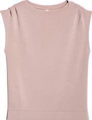Zella Soft Luxe Knit Gathered Shoulder Top