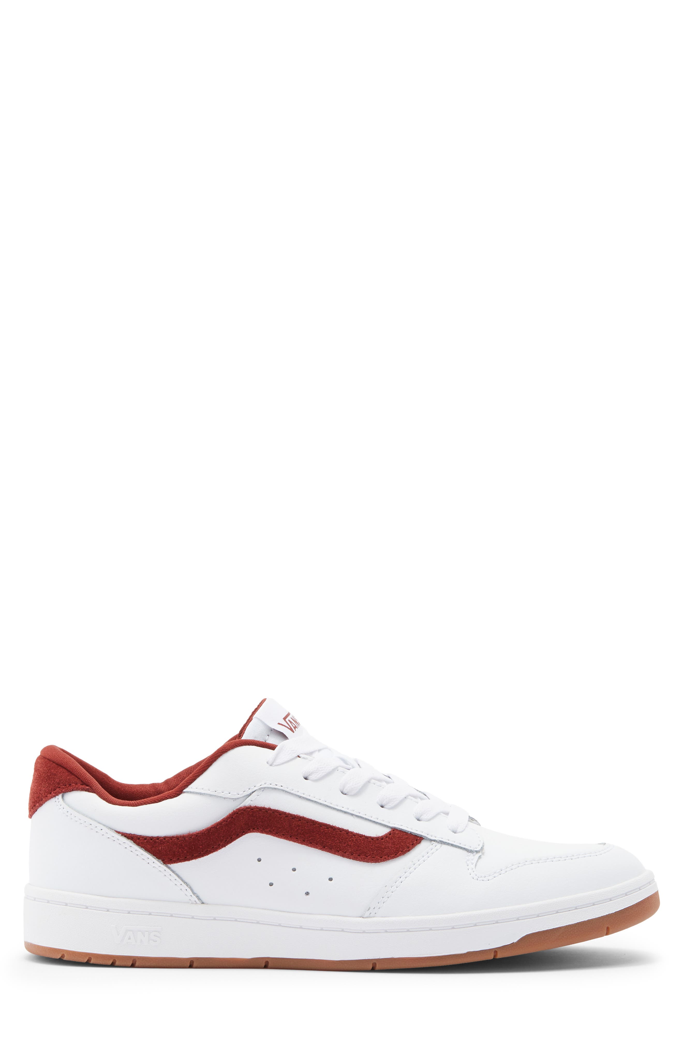 Vans Ryland Sneaker, Alternate, color, Leather Pop Brick Red