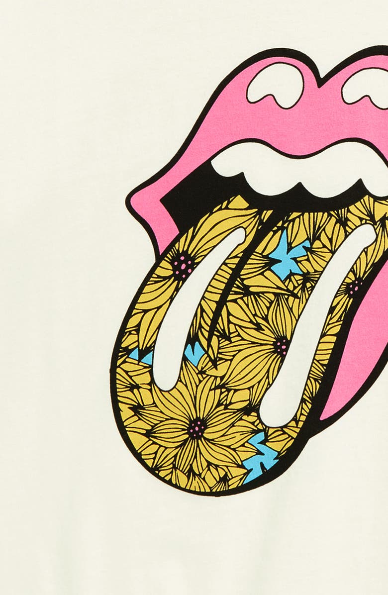 Treasure & Bond Kids' Band Graphic Cotton T-Shirt, Alternate, color, Ivory Floral Tongue Stones