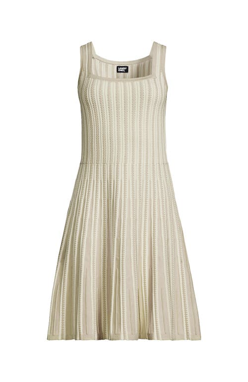 LANDS' END LANDS' END SQUARE NECK ABOVE KNEE SWEATER DRESS