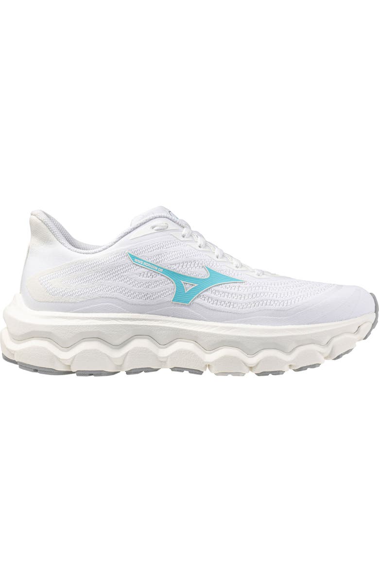 Mizuno <p>Wave Horizon 8 Running Shoe (Women) </p>, Main, color, White-Tanager Turquoise