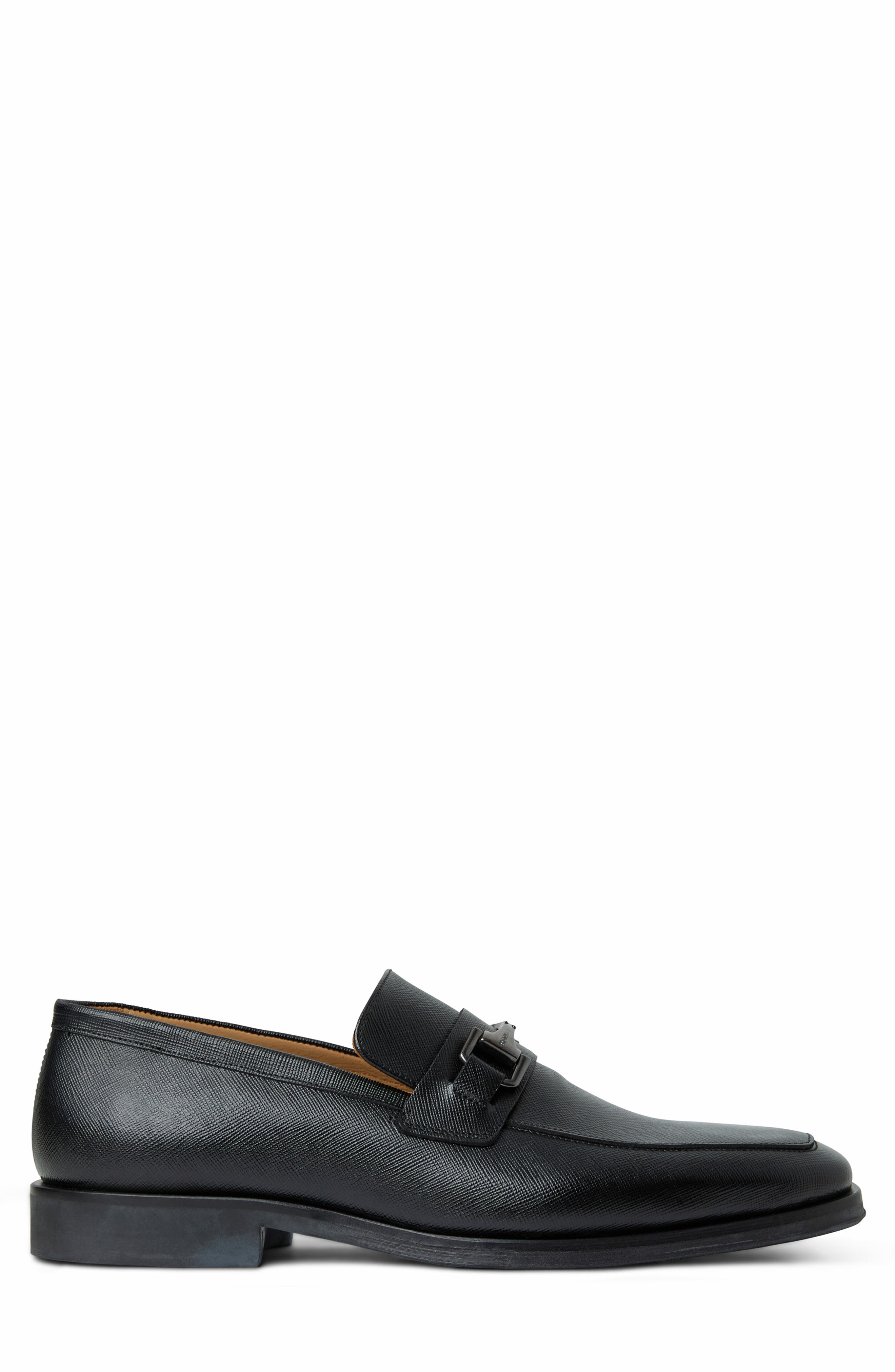 Bruno Magli Raging Bit Loafer, Alternate, color, Black Saffiano