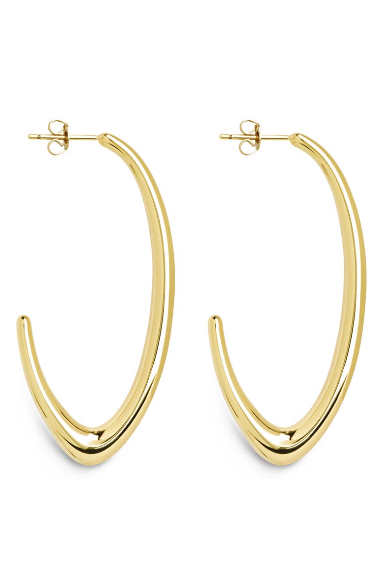 Sterling Forever Azalea Thin Tube Hoop Earrings, Alternate, color, 
