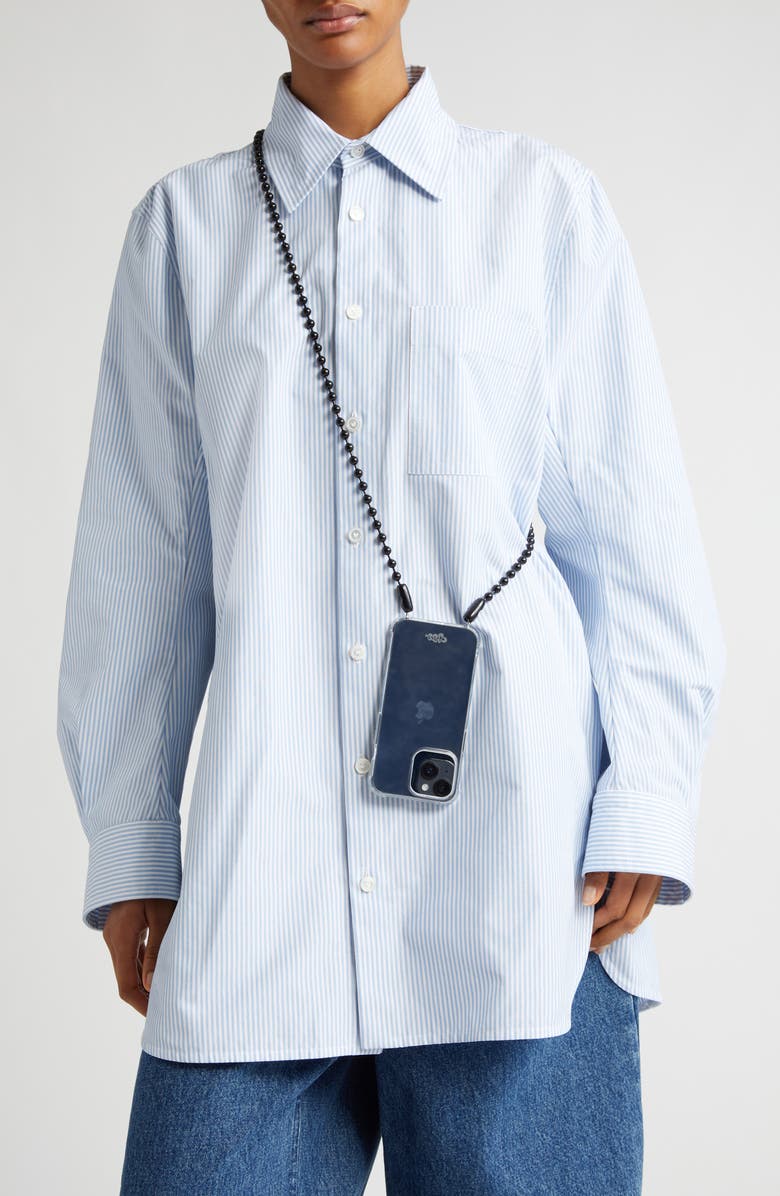 ossa Ball Chain Crossbody Strap, Alternate, color, Black