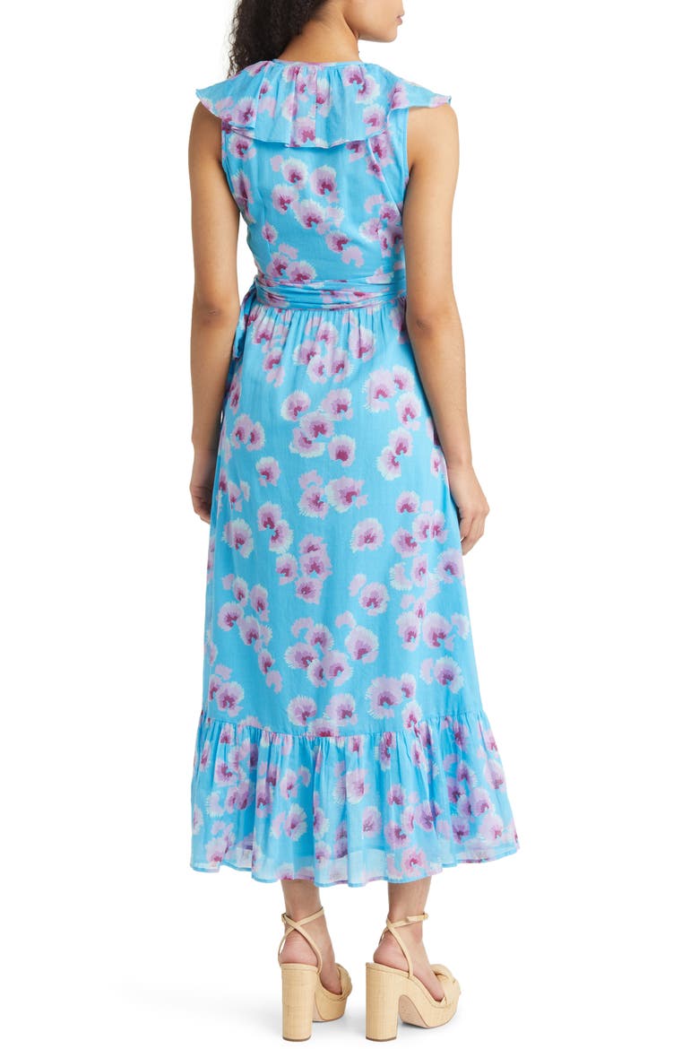 Eris Floral Print Wrap Dress, Alternate, color, FLORAL NORSE