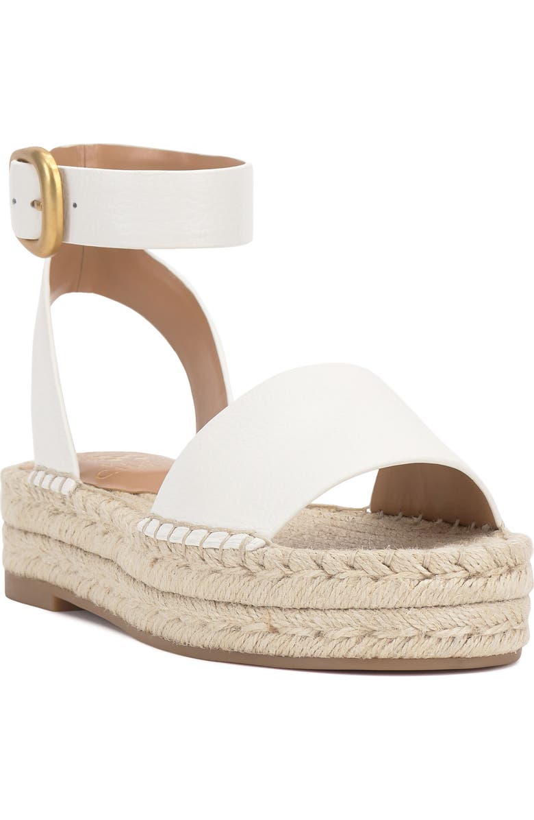 Vince Camuto Darna Ankle Strap Platform Sandal, Main, color, Bianco