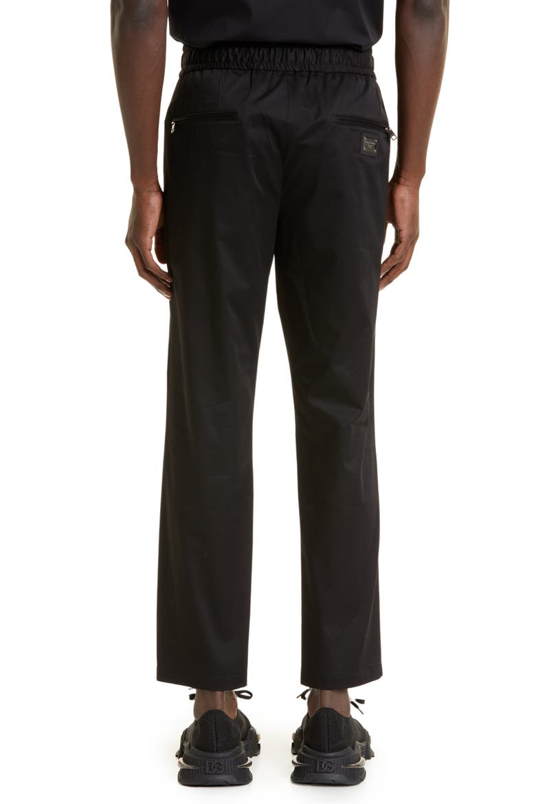 Stretch Cotton Joggers, Alternate, color, BLACK