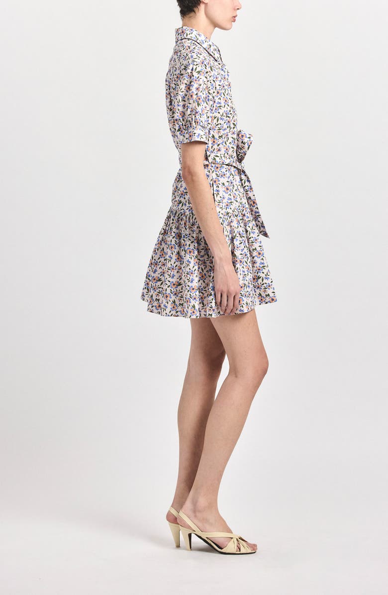 Derek Lam 10 Crosby Luma Leopard Shirtdress, Alternate, color, Blue Multi