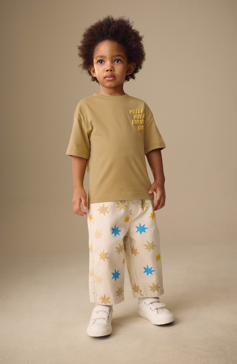 NEXT Kids' Hello Motif Graphic T-Shirt, Alternate, color, Brown