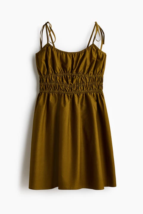 Tie-strap Cotton Dress