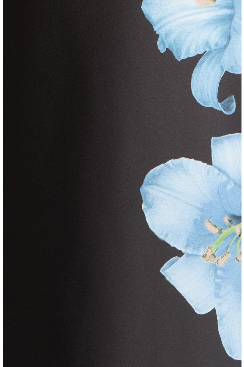 Floral Wide Leg Pull-On Pants, Alternate, color, SKY