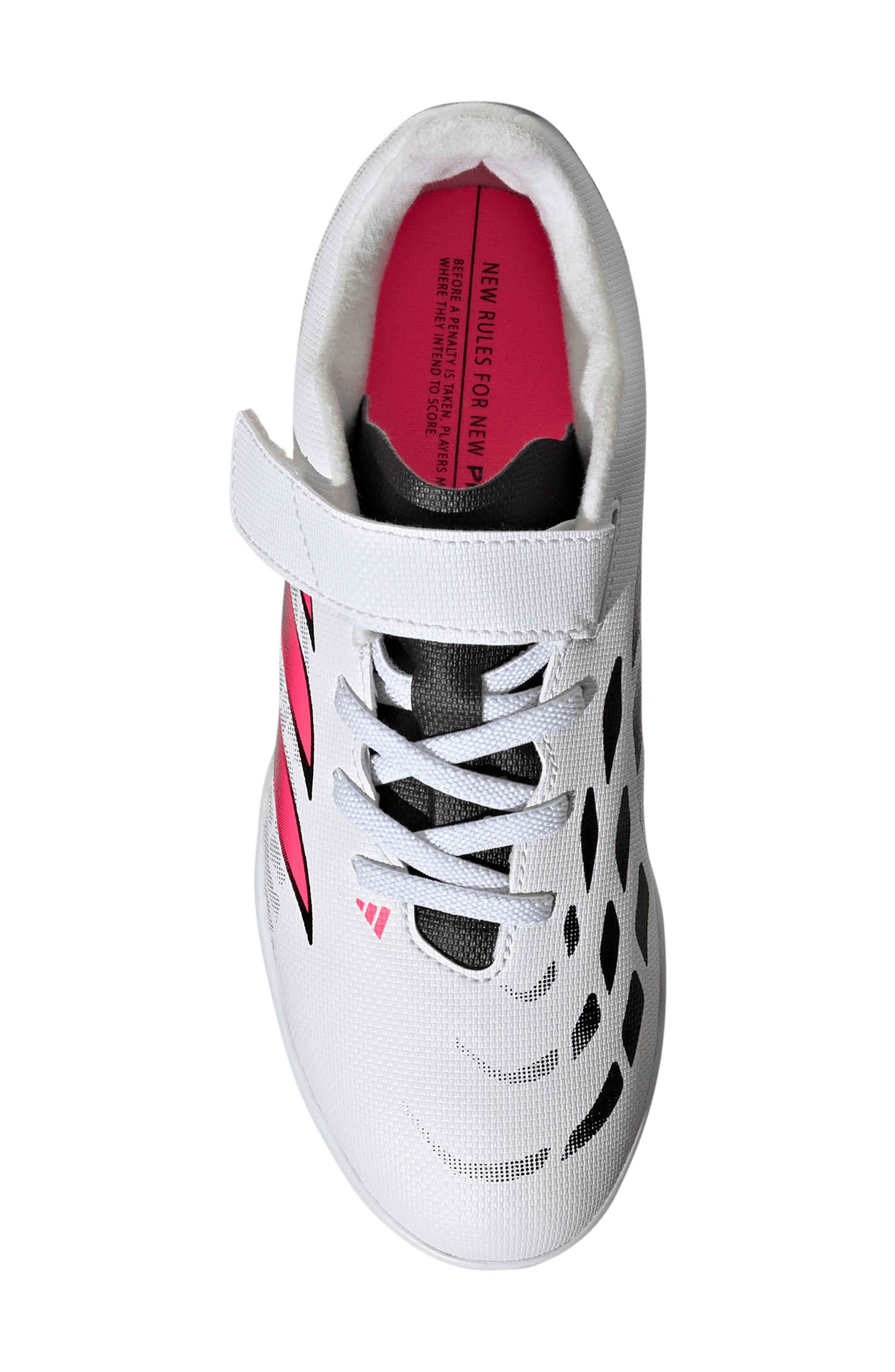 Kids' Predator Club H&L Turf Soccer Shoe, Alternate, color, WHITE/ TURBO/ BLACK