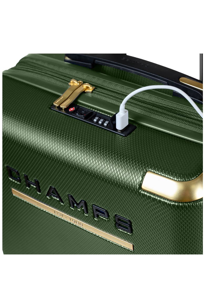 Luxe II 3-Piece Hardside Spinner Suitcases, Alternate, color, GREEN