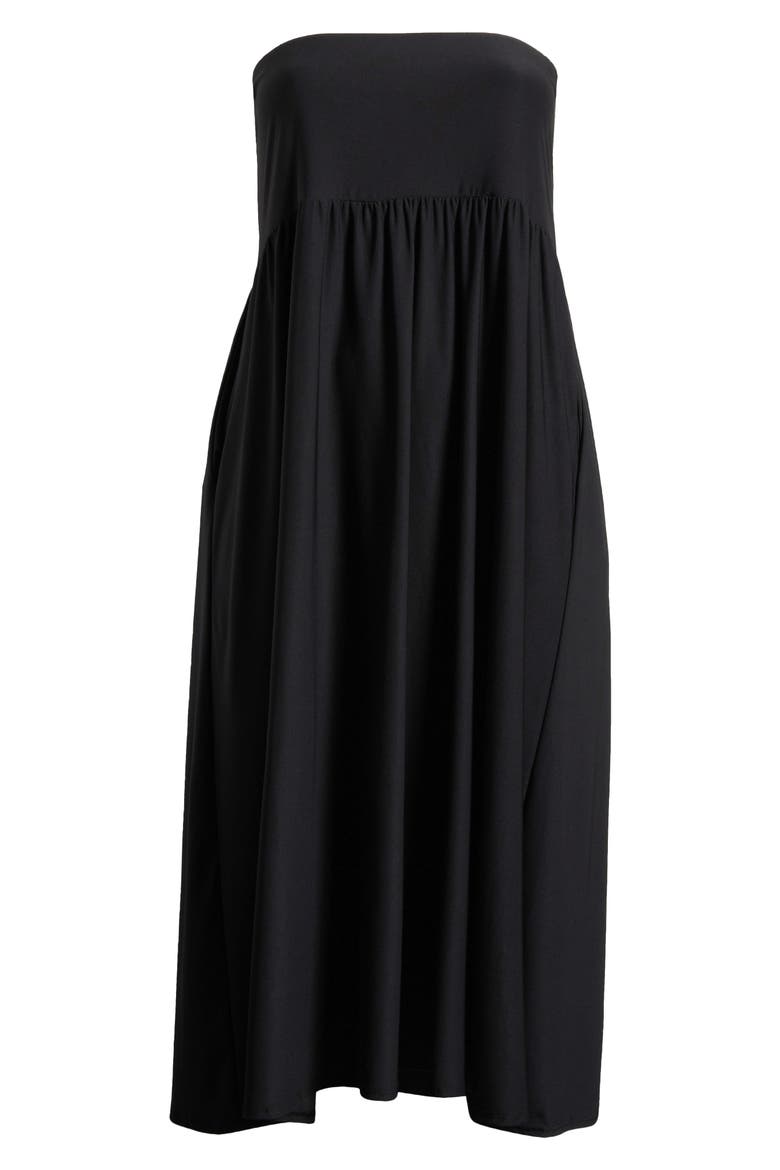 Foldover Maxi Skirt, Alternate, color, BLACK